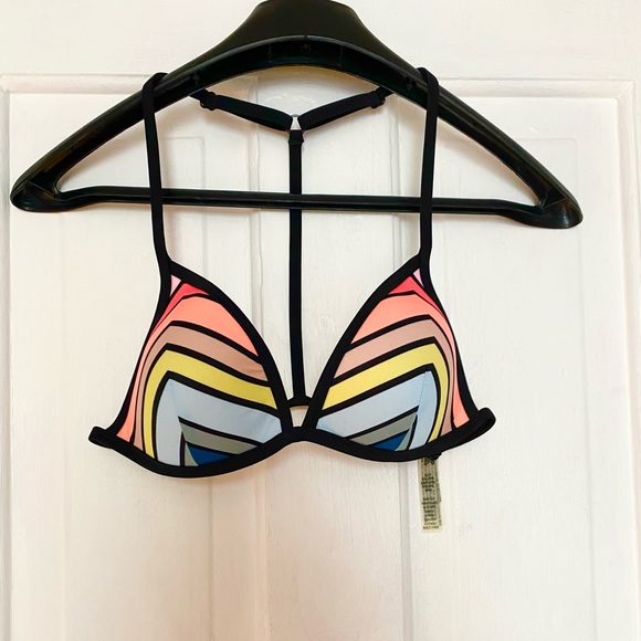 Victoria secret PINK rainbow triangle bikini top - Picture 2 of 3